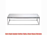 Euro Style Sandor Coffee Table Clear Glass/Chrome