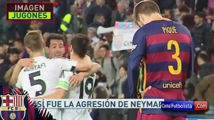 Agresión de Neymar a los jugadores del Valencia causa revuelo en las redes