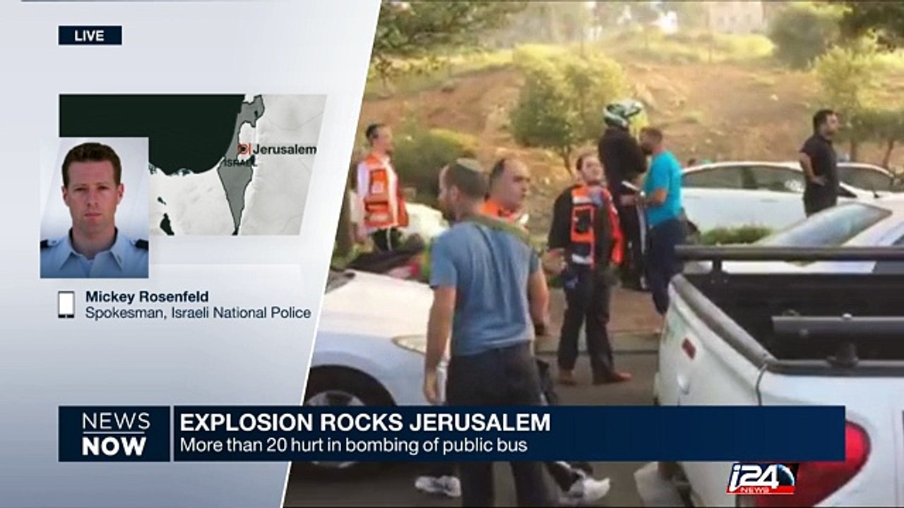 Explosion rocks Jerusalem: more than 20 hurt in bombing in public bus
