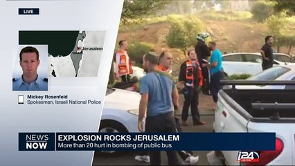 Explosion rocks Jerusalem: more than 20 hurt in bombing in public bus