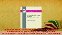 PDF  Schriften zum Islam von Arethas und Euthymios Zigabenos und Fragmente der griechischen  EBook