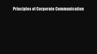Read Principles of Corporate Communication Ebook Free