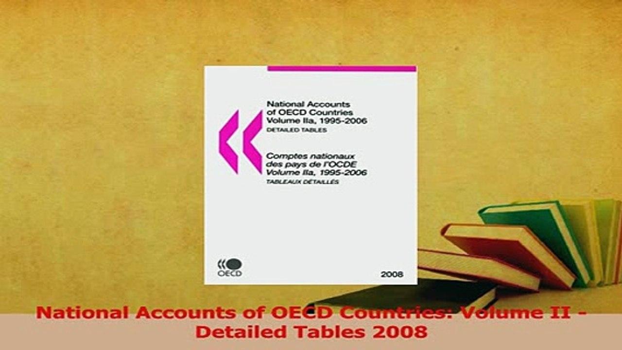Read  National Accounts of OECD Countries Volume II  Detailed Tables 2008 Ebook Free