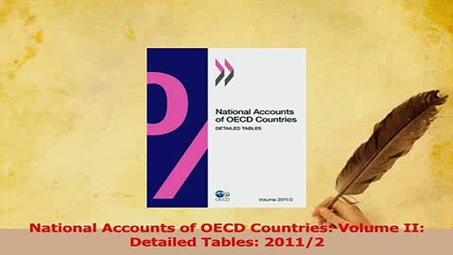 Read National Accounts of OECD Countries Volume II Detailed Tables 20112 PDF Free