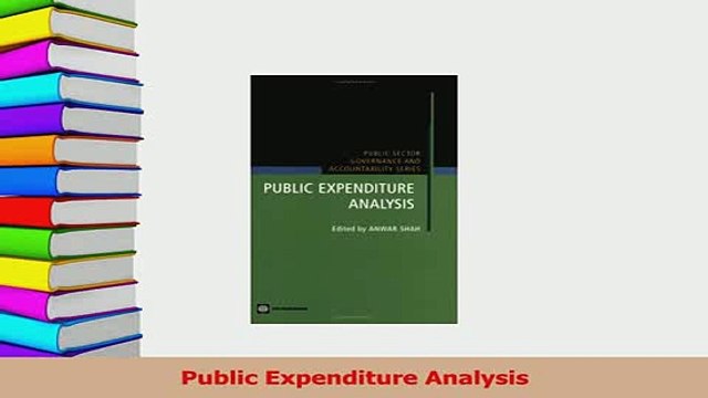 Read Public Expenditure Analysis Ebook Free