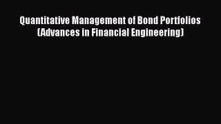 [Read book] Quantitative Management of Bond Portfolios (Advances in Financial Engineering)