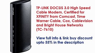 TP-LINK DOCSIS 3.0 High Speed Cable Modem, Certified for XFINITY from Comcast, Time Warner Cable