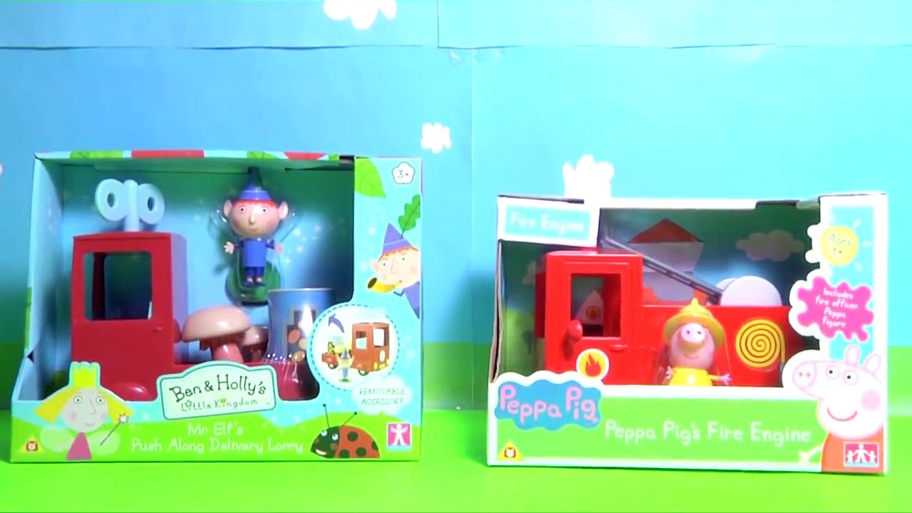 Peppa Pig Fire Engine truck Ben & Holly's Little Kingdom Delivery Lorry Camiones y juguete