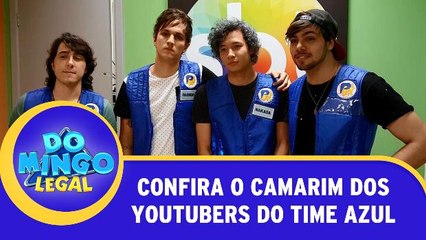 Confira o camarim dos youtubers do time azul no Passa ou Repassa!