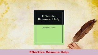 PDF  Effective Resume Help Download Online