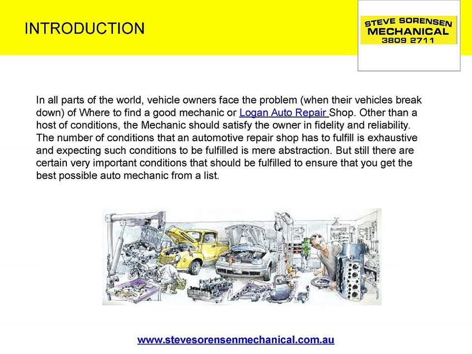 How To Choose A Best Quality of a Logan Auto Repair Shop for Your Car