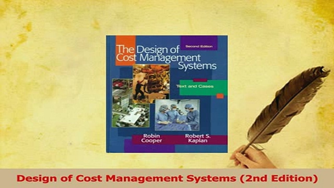 Read  Design of Cost Management Systems 2nd Edition Ebook Free