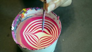 WATER MARBLE pink and white design