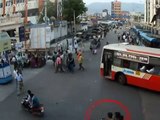Bike Self Accident Caught on CCTV Cam | Live Accidents in India | Tirupati Traffic Police