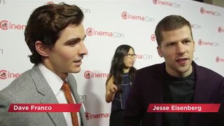 Dave Franco & Jesse Eisenberg reveal their favorite Now You See Me 2 magic trick to us at CinemaCon 2016-- 	 -2:01