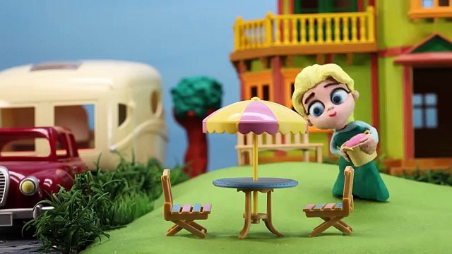 Elsa Saves Patrick - Play Doh Picnic at Elsa's World - Frozen Movie Clips DCTC Stop Motion