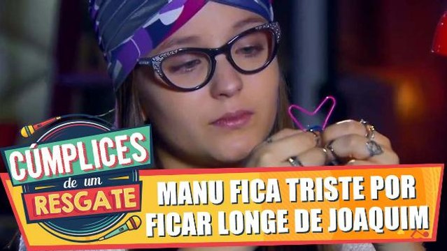 Manu fica triste por ficar longe de Joaquim