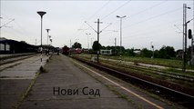 IC train Wien HBF - Belgrade HBF , leaving Novi Sad , Serbia