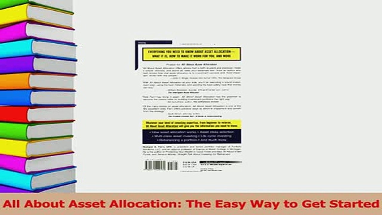 PDF  All About Asset Allocation The Easy Way to Get Started Download Online