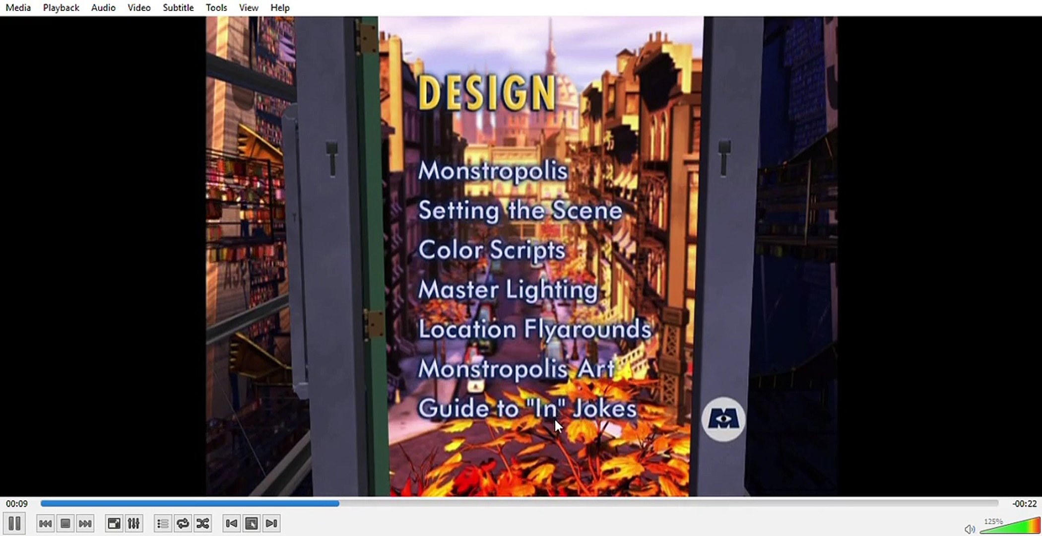 Monsters Inc Dvd Menu Walkthrough Disc 2 Video Dailymotion