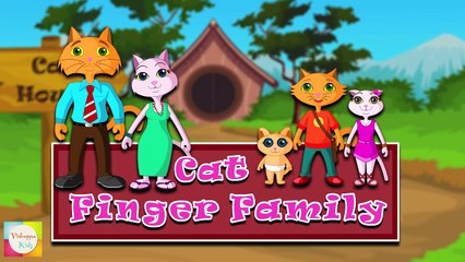The Finger Family Cat Family Nursery Rhyme | Kids Animation Rhymes Songs