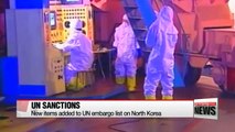 UN adds new items to North Korea sanctions list