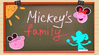 Peppa Pig en español Cartoon Familia La Casa de Mickey Mouse & Minnie Mouse for Kids and