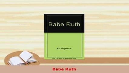 Download  Babe Ruth Free Books