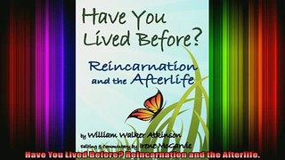 Read  Have You Lived Before Reincarnation and the Afterlife  Full EBook