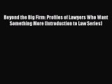 [Download PDF] Beyond the Big Firm: Profiles of Lawyers Who Want Something More (Introduction