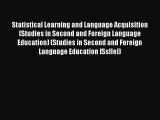 [PDF] Statistical Learning and Language Acquisition (Studies in Second and Foreign Language