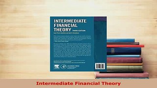 PDF  Intermediate Financial Theory Read Online
