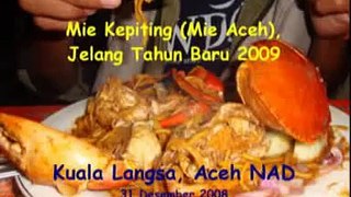 Mie Aceh Kuala Langsa, Aceh NAD, jelang tahun baru 2009