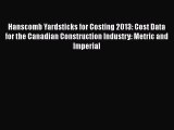 Ebook Hanscomb Yardsticks for Costing 2013: Cost Data for the Canadian Construction Industry: