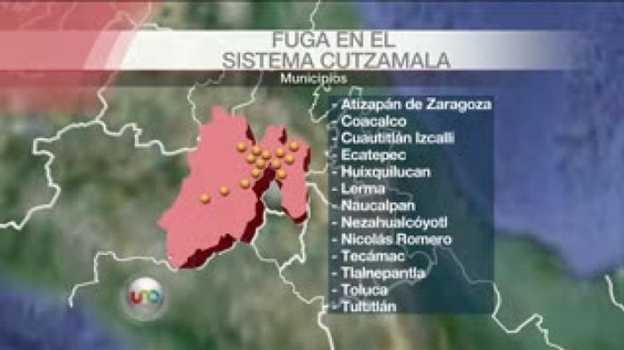Falla en el Cutzamala afecta a 13 municipios del Edomex