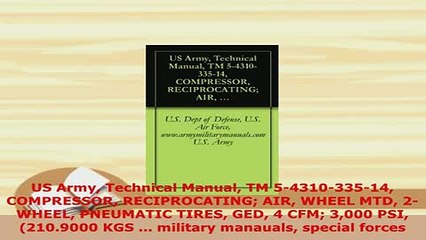 Download  US Army Technical Manual TM 5431033514 COMPRESSOR RECIPROCATING AIR WHEEL MTD 2WHEEL PDF Online