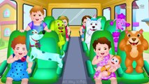 Wheels on the Bus Go Round and Round Rhyme - Popular Nursery Rhymes and Songs for Children