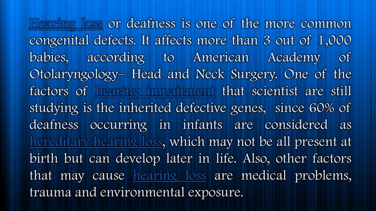 Ledesma Audiological Center Inc. - Hereditary Hearing Loss