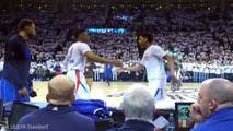 Dallas Mavericks players trolling Westbrook and Payne's pregame dance routine
