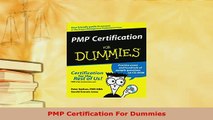 PDF  PMP Certification For Dummies Read Full Ebook