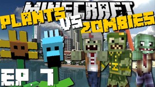 Minecraft: PLANT VS ZOMBIES MOD (Modern City Special Edition) Mod Survival Game Ep 7