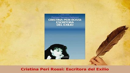 PDF  Cristina Peri Rossi Escritora del Exilio  Read Online