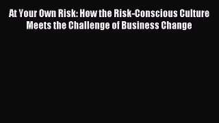 Read At Your Own Risk: How the Risk-Conscious Culture Meets the Challenge of Business Change
