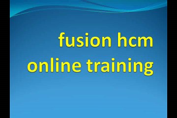 fusion hcm online training
