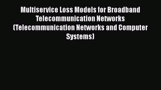 [Read Book] Multiservice Loss Models for Broadband Telecommunication Networks (Telecommunication