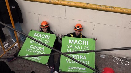 Greenpeace se toma el Obelisco de Buenos Aires