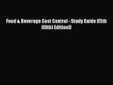 [PDF] Food & Beverage Cost Control - Study Guide [[5th (fifth) Edition]] [Download] Full Ebook