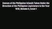 Read Census of the Philippine Islands Taken Under the Direction of the Philippine Legislature