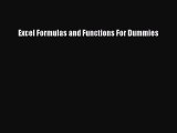 Download Excel Formulas and Functions For Dummies PDF Online