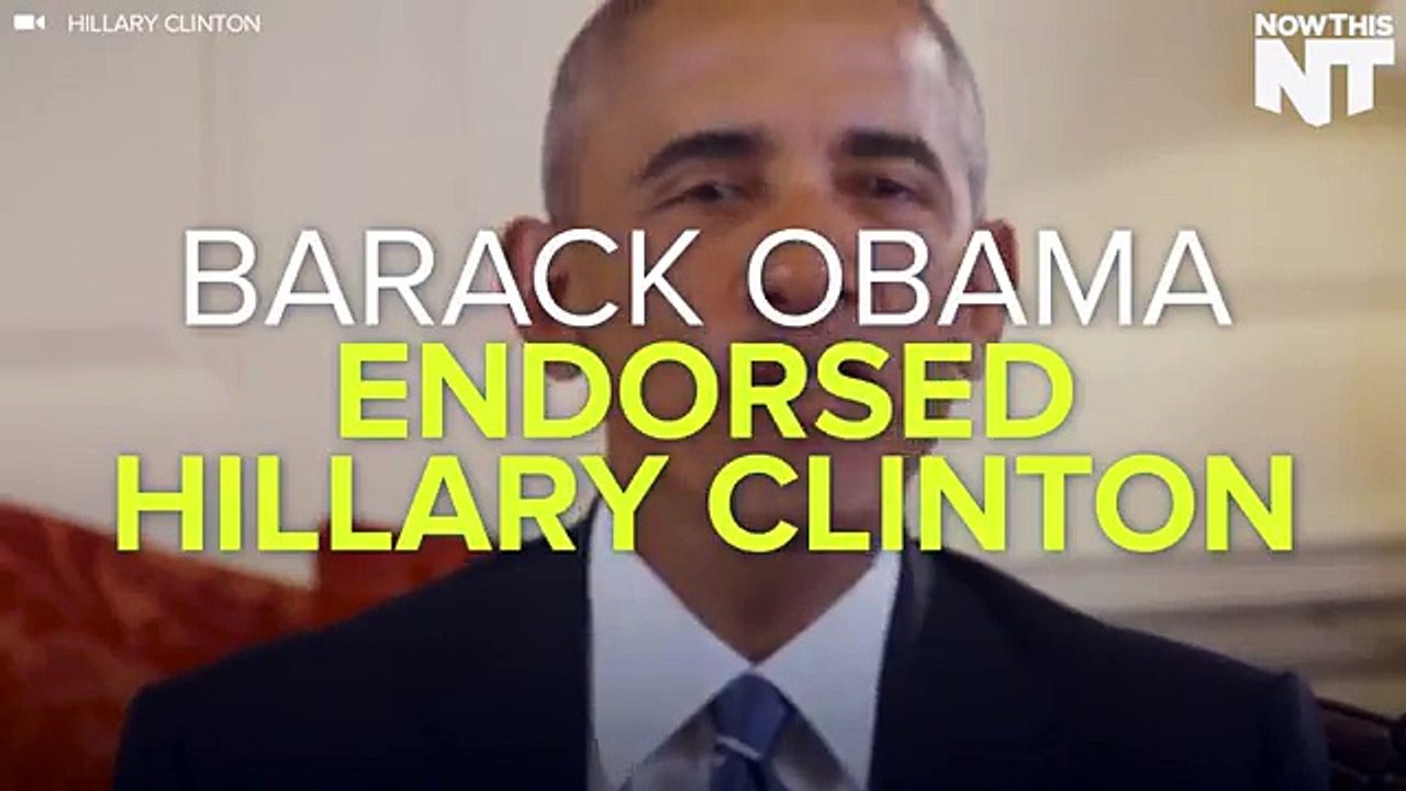 President Obama Endorses Hillary Clinton